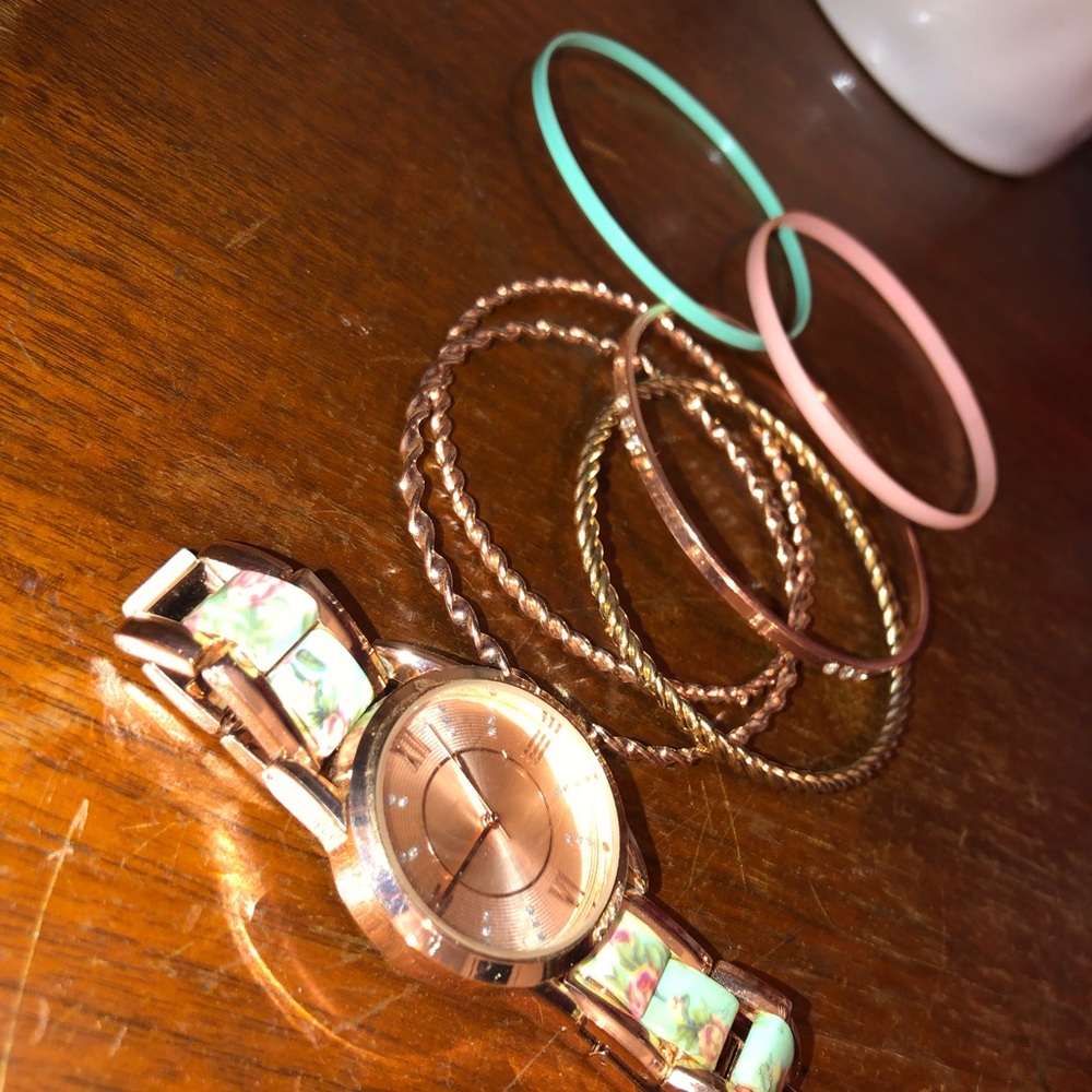 Rose gold watch